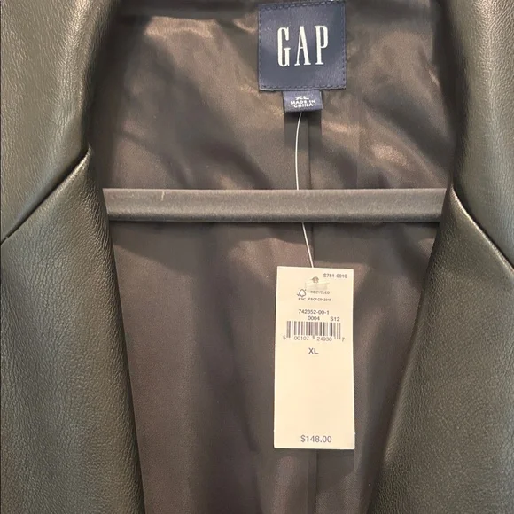 Gap size XL Vegan Leather Blazer - Picture 4 of 7